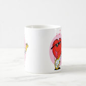 Heart Playing Music Valentines Tshirt For Men Wome Kaffeetasse (Mittel)