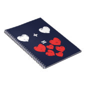 Heart Plus Heart Liebe Match Notebook Notizblock (Rechte Seite)
