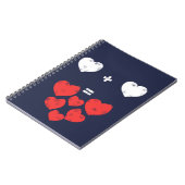 Heart Plus Heart Liebe Match Notebook Notizblock (Linke Seite)
