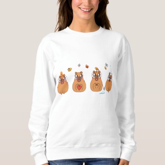 Heart-pounding Capybara Sweatshirt (Vorderseite)