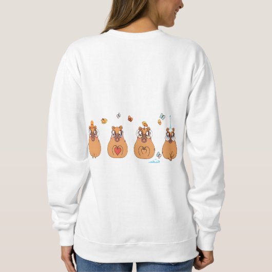 Heart-pounding Capybara Sweatshirt (Rückseite)