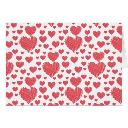 Heart Print Happy Valentines Day (Vorderseite (Horizontal))