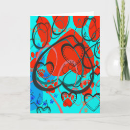 Heart Prints Pet Sympathy Card Karte