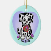 Heart Puppy Dog Keramik Ornament (Rechts)