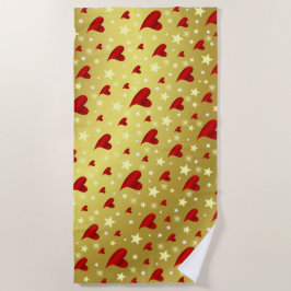 heart, purple, decoration, medal, award, day, gold strandtuch