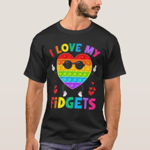 Heart Push Pop It Game Board Fidget Spielzeug Kind T-Shirt