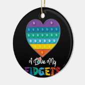 Heart Push Pop It Game Board Fidget Toy Keramik Ornament (Links)