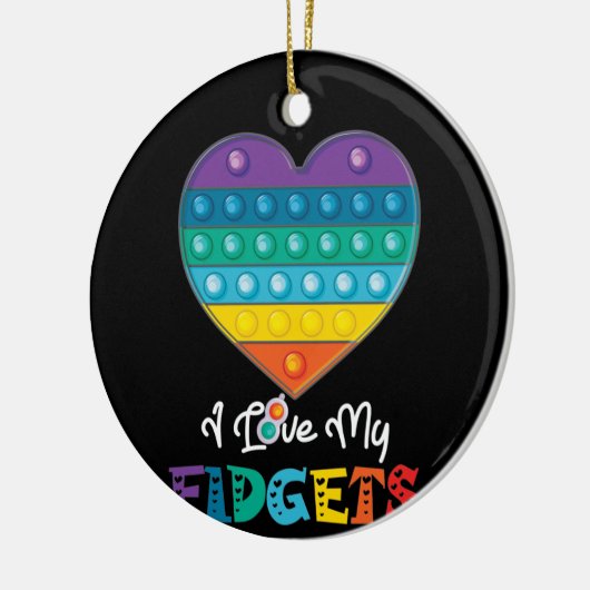Heart Push Pop It Game Board Fidget Toy Keramik Ornament (Links)