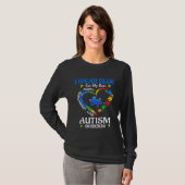 Heart Puzzle I Wear Blue For My Son Autism Awarene T-Shirt (Vorne ganz)