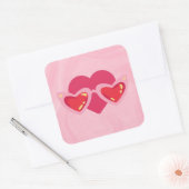 Heart Quadratischer Aufkleber (Umschlag)