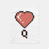 Heart Queen Black Kontur Fleecedecke (Vorderseite)
