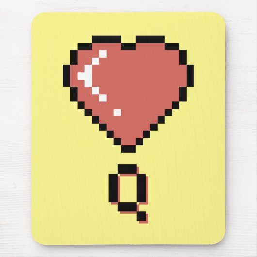 Heart Queen Black Kontur Mousepad (Vorne)