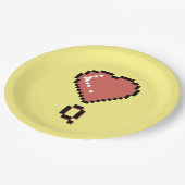 Heart Queen Black Kontur Pappteller (Schrägansicht)