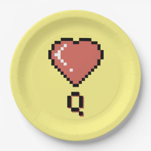 Heart Queen Black Kontur Pappteller