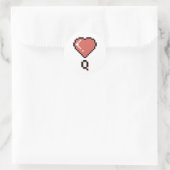 Heart Queen Black Kontur Runder Aufkleber (Tasche)