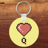 Heart Queen Black Kontur Schlüsselanhänger (Vorderseite)