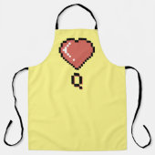 Heart Queen Black Kontur Schürze (Vorderseite)