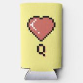 Heart Queen Black Kontur Selters Dosenkühler (Rückseite)