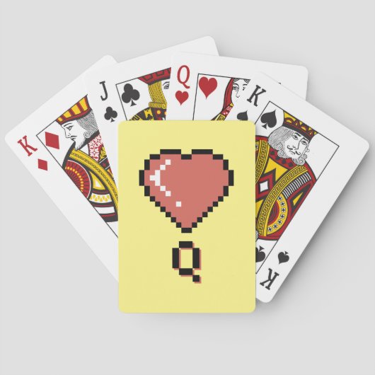 Heart Queen Black Kontur Spielkarten (Rückseite)