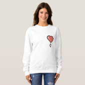 Heart Queen Black Kontur Sweatshirt (Vorne ganz)
