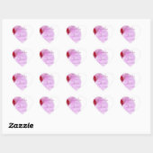 Heart Radiant Orchid Wedding Stickers (Blatt)
