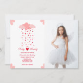 Heart Rain Delight Birthday Foto Einladung (Vorderseite)