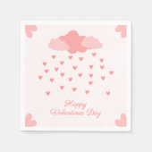 Heart Rain Delight Couple Valentinstag Serviette (Vorderseite)