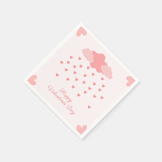 Heart Rain Delight Couple Valentinstag Serviette (Ecke)