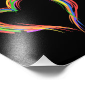 Heart Rainbow Flag LGBT Gay Les Pride Support LGBT Fotodruck (Ecke)