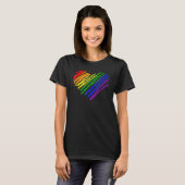 Heart Rainbow Flag LGBT Gay Les Pride Support LGBT T-Shirt (Vorne ganz)