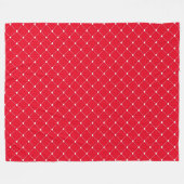 Heart Raute Red Fleece Blanket (Vorderseite (Horizontal))
