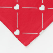 Heart Raute Red Fleece Blanket (Ecke)