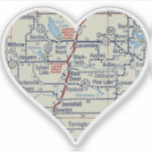 Heart Red Deer Alberta Aufkleber (Vorderseite)