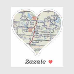 Heart Red Deer Alberta Aufkleber