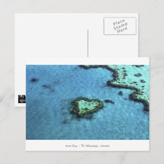 Heart Reef - Australia Postkarte (Vorne/Hinten)