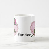 Heart Rings Rose Hochzeit Tasse (Mittel)