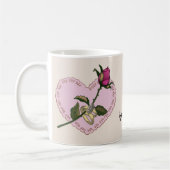 Heart Rings Rose Hochzeit Tasse (Links)