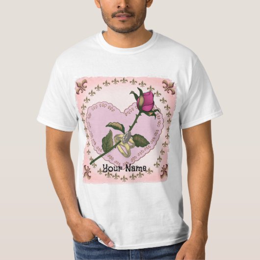 Heart Rings Rose T-Shirt (Vorderseite)