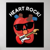 Heart Rock Funny Music Pub Dark BG Poster (Vorne)