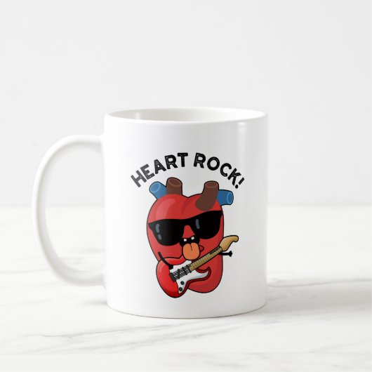 Heart Rock Funny Music Pub Kaffeetasse (Links)