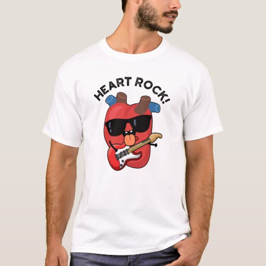Heart Rock Funny Music Pub T-Shirt (Vorderseite)