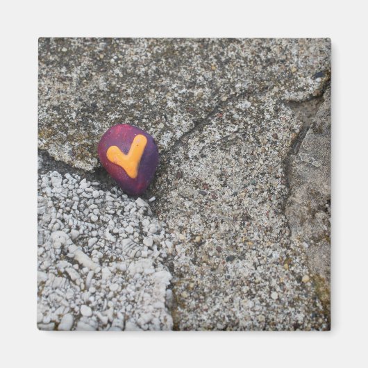 Heart Rock und Fossil Rock Magnet (Vorne)