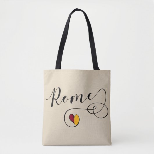 Heart Rome Flaggen Lebensmitteltasche, Italienisch Tasche (Vorderseite)
