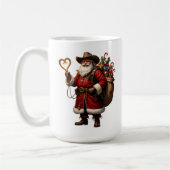 Heart Rope Cowboy Santa Kaffeetasse (Links)