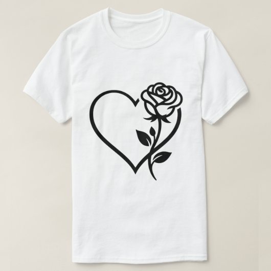 Heart Rose  T-Shirt (Design vorne)