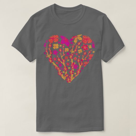 Heart Sakura Japanische Blume 80er Vaporwave Cherr T-Shirt (Design vorne)