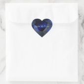 Heart Saphire Sticker (Tasche)