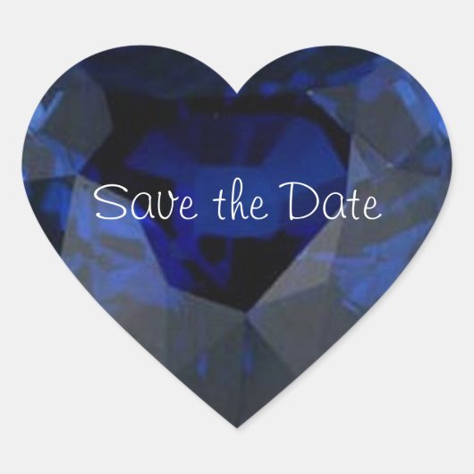 Heart Saphire Sticker (Vorderseite)