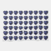Heart Sapphire Blue Geschirrtuch (Horizontal)