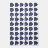 Heart Sapphire Blue Geschirrtuch (Vertikal)